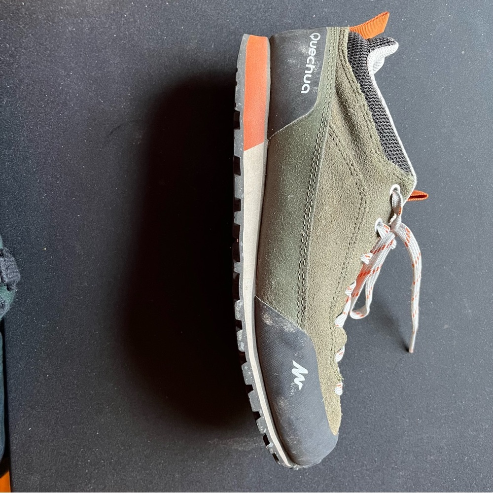 Quechua NH500 Green Suede Hiking Sneakers Shoes US M 6.5 W 8 - Picture 3 of 8